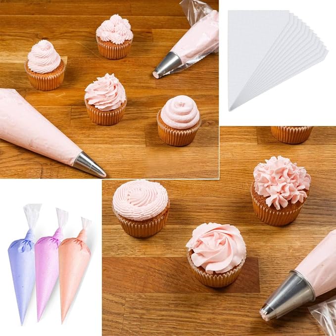 Mini Piping Bags, 100pcs Disposable 11.8in Small Piping Bags, Pastry Piping Bags for Cream Frosting, Anti Burst And Non-Slip Thicken Cake Decorating Bags for Cake Decoration and Desserts