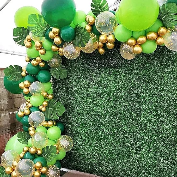 120pcs Green Balloon Arch Kit, 18 12 10 5 inch Green Latex Balloons Different Sizes Balloon Garland for Birthday Baby Shower Tropical Party Decorations