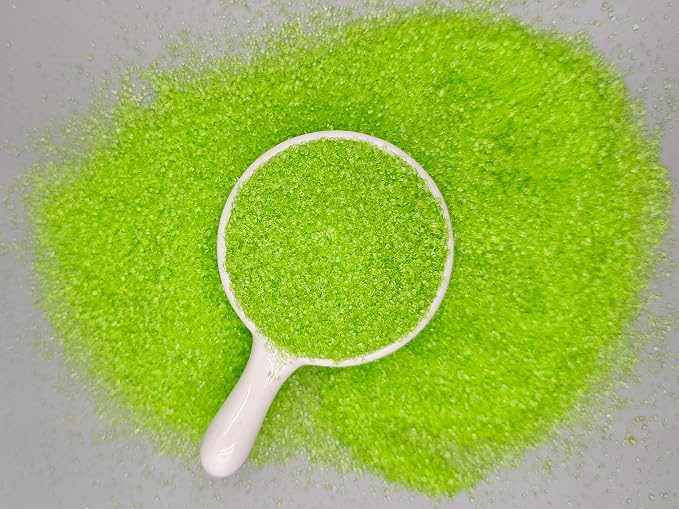 Edible 5 Ounce Medium Decorative Grass Green Sanding Sugar Sprinkles for Baking, Sparkling Crystals for Cakes, Cookies, Cupcakes, Ice Cream Topping and Rimming Sugar