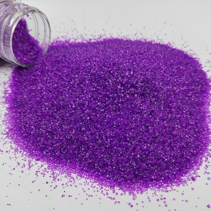 Purple Sanding Sugar Sprinkles, Purple Sugar Crystals, Edible Sparkling Sprinkles for Cake Cupcake Decorating, Baking Cake Decorations, Cookies Ice Cream Toppings, Wedding Party Christmas Supplies 130g/4.6oz