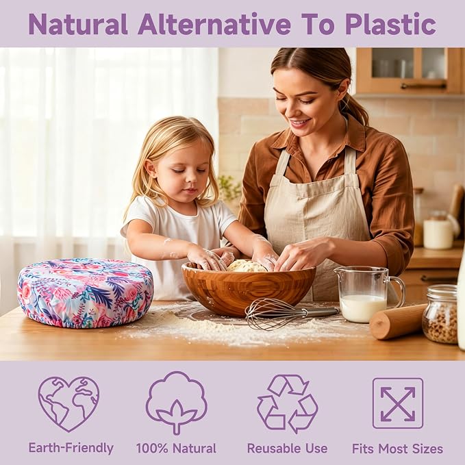 Bowl Covers Reusable Bread Proofing Bowl Covers Sourdough Bread Baking Accessories, Colorful