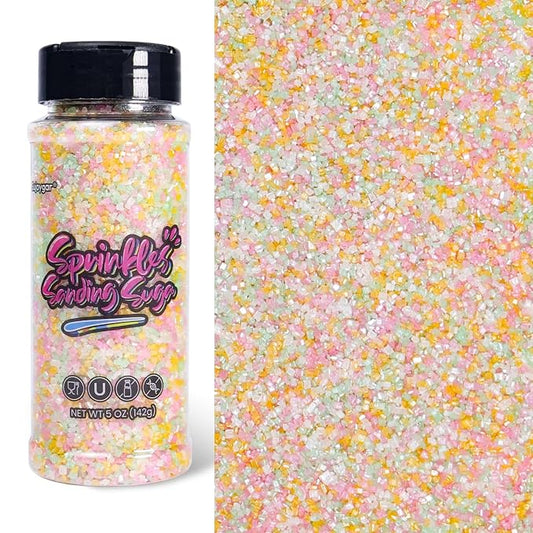 Easter Sugar Sprinkles, Sujoygar 5oz Pastel Sprinkles Edible for Cake Decorating Cupcakes Dessert Ice Cream Baking Easter Spring Party Supplies Birthday Celebrations