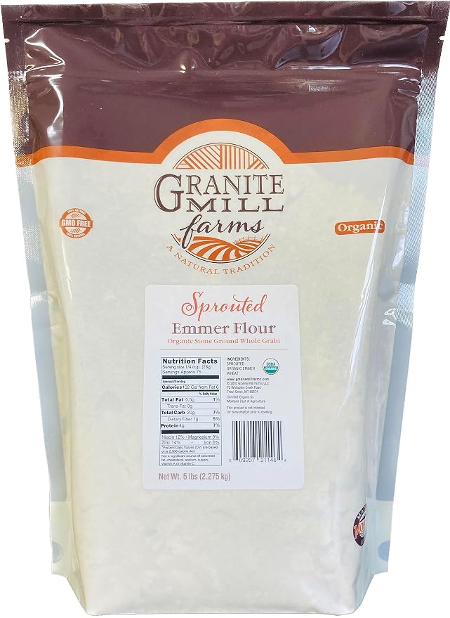 Granite Mill Farms Sprouted Organic Emmer Flour, 5 lb