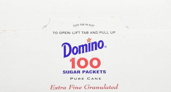 DOMINO SUGAR PACKETS - 100/ 3.54g Packs