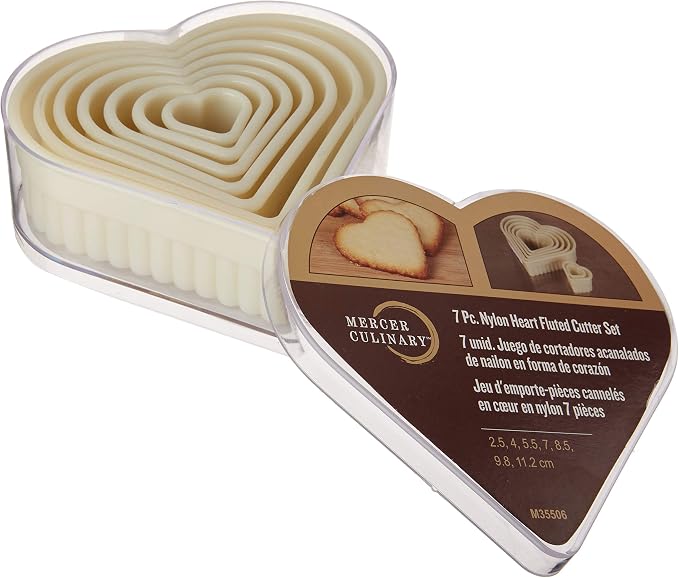 Mercer Culinary 7-Piece Heart Fluted Nylon Cutter Set