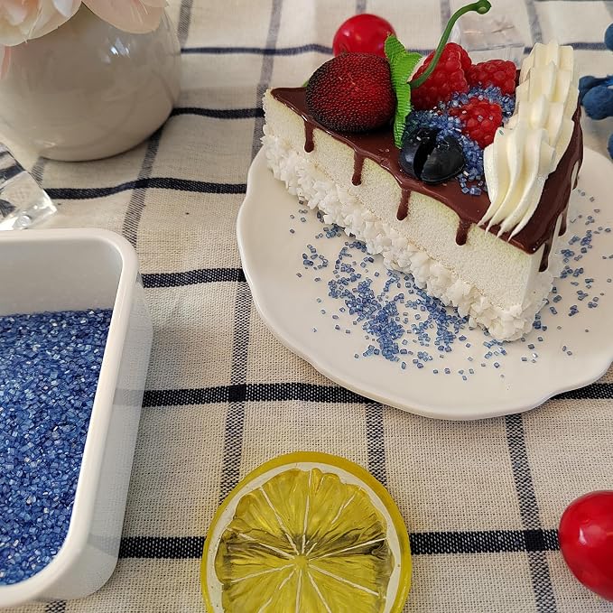 Blue Sprinkles for Baking, Royal Blue Sanding Sugar Crystals, 4.23 ounces Edible Sparkling Coarse Sugar Sprinkles for Cake Decorating, Cupcake Topper, Cookie Toppings, Wedding Birthday Christmas Supplies