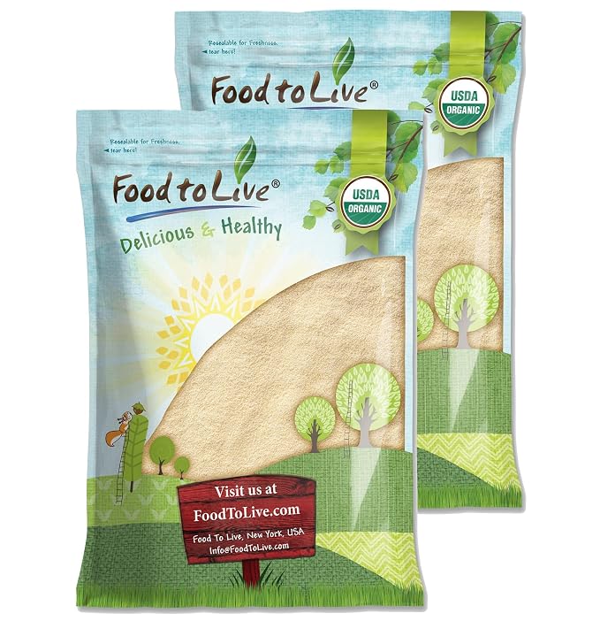 Food to Live Organic Italian Semolina Flour, 16 Pounds - Premium Durum Wheat, Perfect for Pasta and Pizza Dough, Ideal for Authentic Italian Recipes.