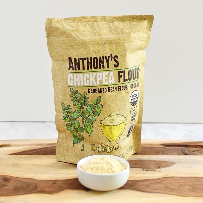Anthony's Organic Chickpea Flour, Garbanzo Bean Flour, 2 lb, Gluten Free, Non GMO (Pack of 2)