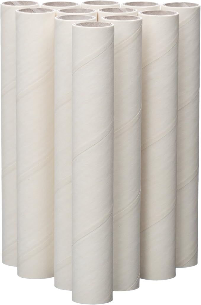 Lady Mary/Ateco 4-Inch Parchment Coated Paperboard Dowels, 12-Pack,White