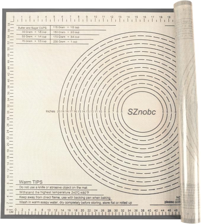 Silicone Pastry Mat 34''By 26'' Nonstick Baking Mats Extra Large Counter Mat for Dough Rolling, Pastry, Pie Crust, Fondant, Cookies, Bread, Pasta, Pizza Mat