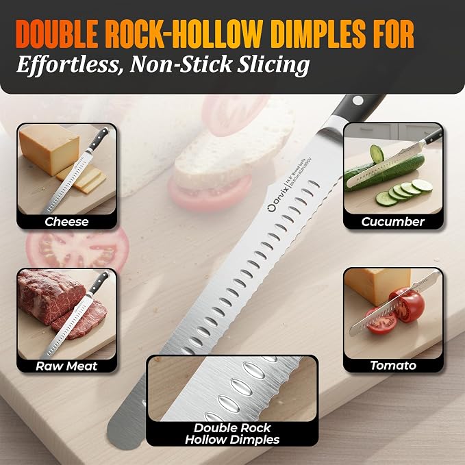 Bread Knife 10.6 Inch Serrated Blade for Homemade Sourdough Bread Ultra Sharp Stainless Steel Full Tang with Ergonomic Handle Artisan Professional Series with Luxury Gift Box