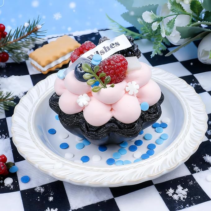 Frozen Winter Sprinkles for Cake Decorating - 6.53 oz Edible Blue White Snowflake Sprinkles, Coarse Sugar, Confetti, Nonpareils & Jimmies Sprinkle Mix, Ice Princess Themed Cupcake Cookie Decorations