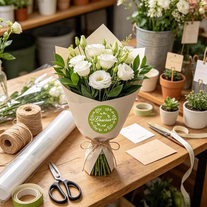 BLESS-VAST 500 PCS Thank You Stickers for Small Business - 1 Inch Floral Envelope Seal 10 Designs Vibrant Colors Labels for Baking Packaging Gift Bags Wraps Crafts (Colorful)