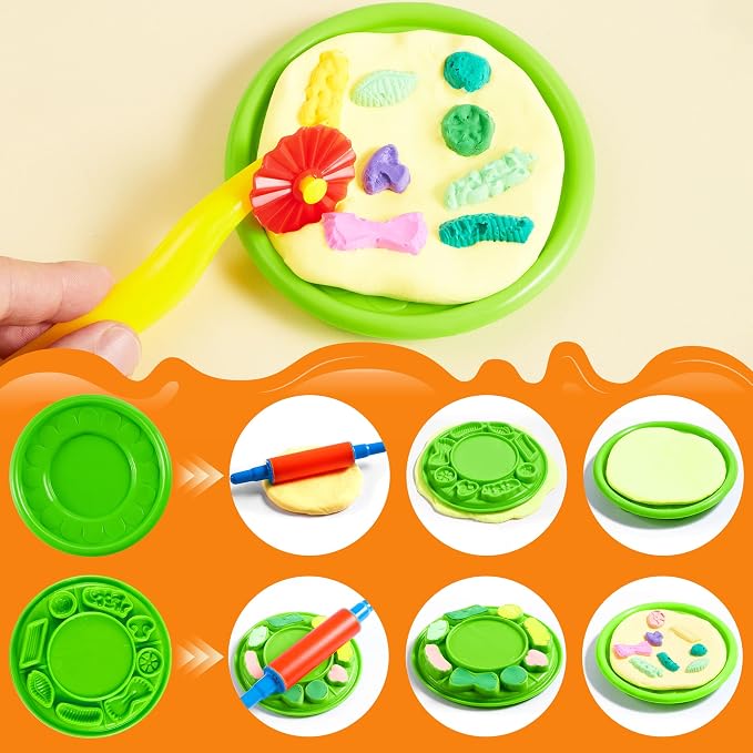 JOYIN 44 Clay Tools Set for Kids, Clay Accessories with Various Plastic Molds, Rolling Pins, Cutters, Gift for Boys Girls