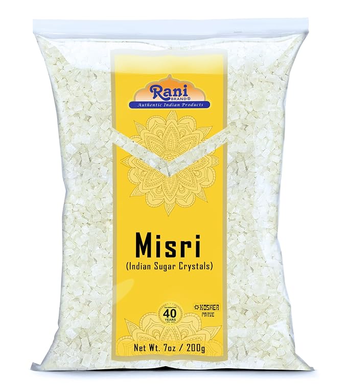 Rani Misri (Indian Sugar Crystals) 7oz (200g) ~ All Natural | Gluten Friendly | No Colors | Vegan | Kosher | Indian Origin