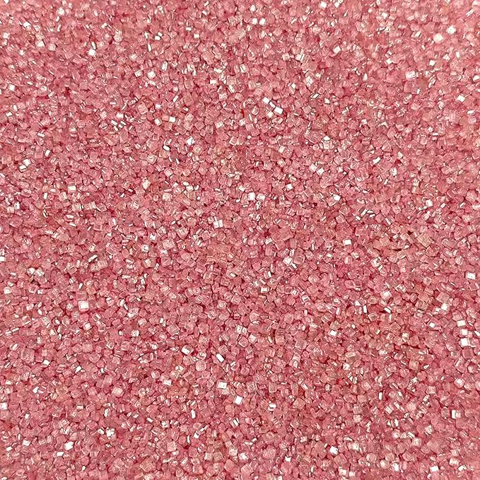 Sentovac Rose Gold Sanding Sugar for Baking Edible Sparkling Sugar Sprinkles Coarse Sugar Crystals for Baking Topping Cake Cookie Cupcake Topper Ice Cream Decoration Supplies 3.2 OZ