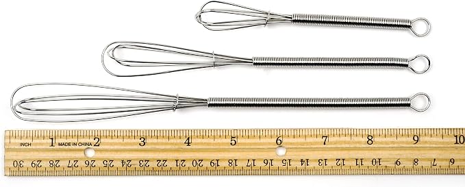 RSVP Endurance 18/8 Stainless Steel Mini Whisks, Set of 3