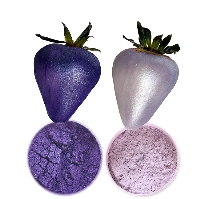 Edible Glitter Purple and lavender shimmer LUSTER DUST, dusting powder for cake decoration, Metallic Food cake paint 5 grams each Food grade 100% edible Kosher and Halal Certified.