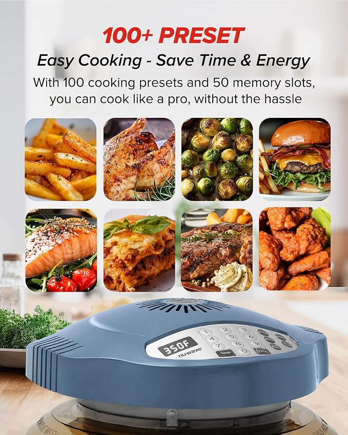 Nuwave Pro Plus 2 Countertop Infrared Oven with Stainless Steel Extender Ring, Triple Combo Cooking Power, Adjustable Temperature Control, Large Capacity Roaster, Air Fryer & Convection Oven, 20673V01