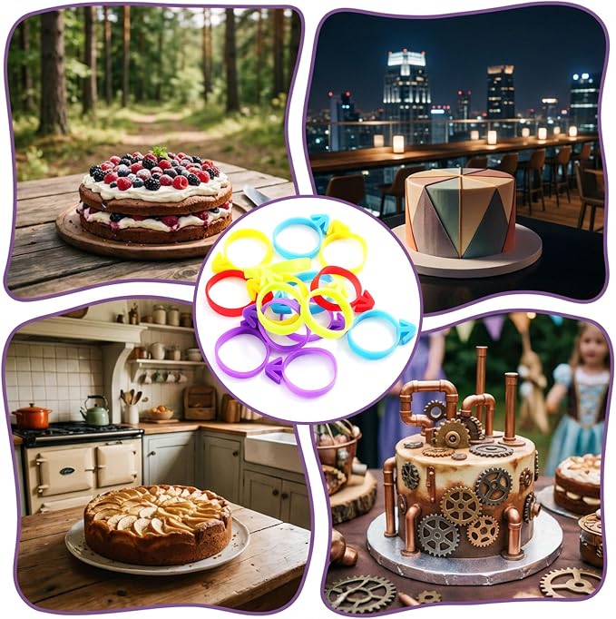 30 Pcs Pastry Bag Ties - Multicolor Silicone Icing Bag Ties -Reusable Piping Bag Ties Decoration Bag Cake and Pastry Supplies Clips Suitable for Cupcakes Cookies and Pastry Seal
