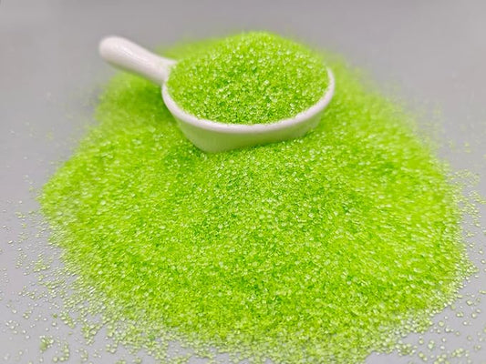 Edible 5 Ounce Medium Decorative Grass Green Sanding Sugar Sprinkles for Baking, Sparkling Crystals for Cakes, Cookies, Cupcakes, Ice Cream Topping and Rimming Sugar