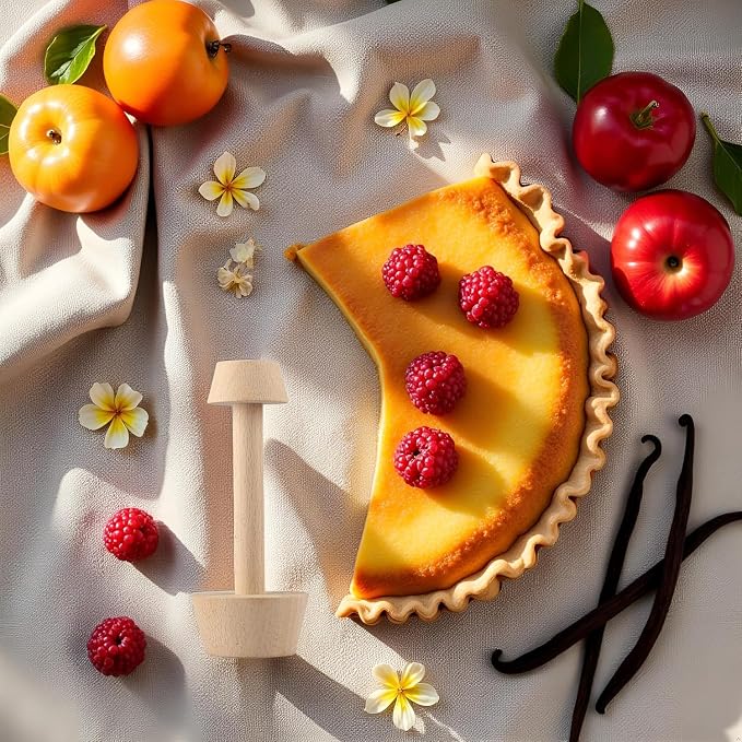 Wooden Tart Tamper, Double Side Pie Pastry Dough Tamper, Egg Tart Pan Mold DIY Cake Pastry Baking Tool for Mini Egg Tart, Cheesecakes, Pasta and Dessert Baking