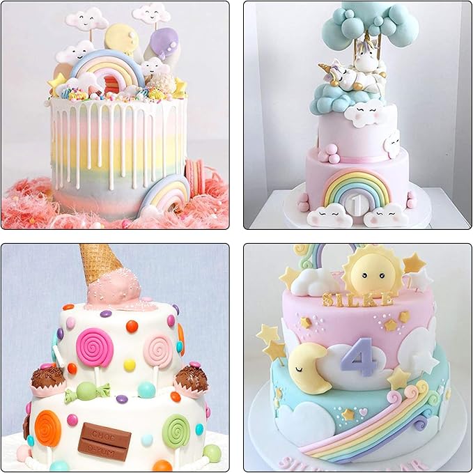 Supkiir 33Pcs Clay Fondant Extruder Cake Decorating Supplies Sugar Modeling Tool, Clay Extruder Gun with Sugar Paste Extruder, Ball Stylus Dotting Cake Crafts Clay Sculpting Tools