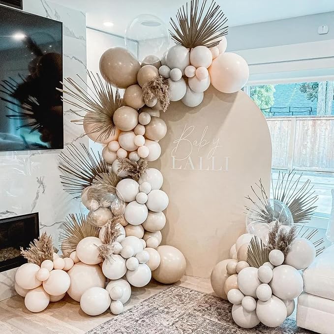 Voircoloria 105pcs Blush Balloons 12inch Party Latex Balloons for Boys Girls Birthday Baby Shower Gender Reveal Wedding Sunflower Party Decorations