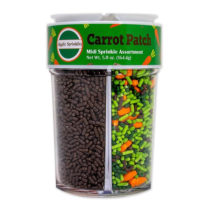 Mystic Sprinkles 4 Cell Sprinkle Assortments (Carrot Patch, Midi)