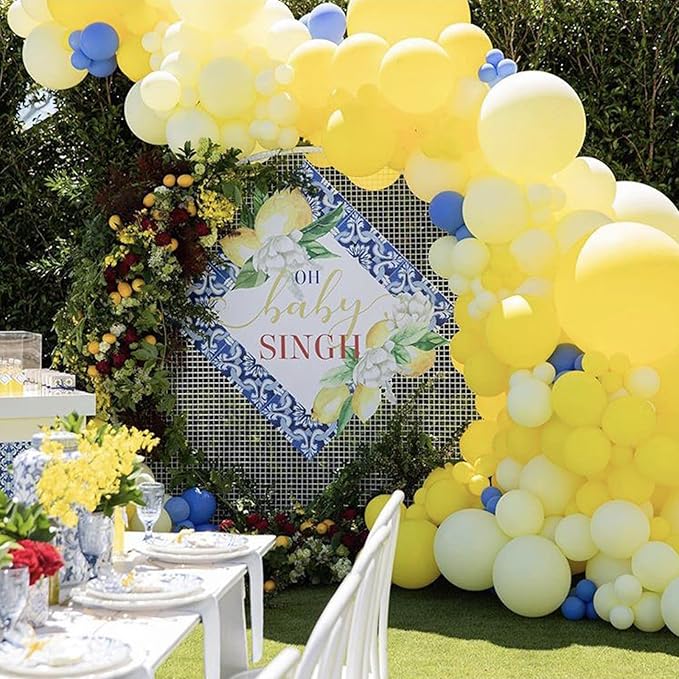 PartyWoo Pastel Yellow Balloons 127 pcs Different Sizes of 36 18 12 10 5 Inch Small Mini Light Pale Yellow Balloon Arch Kit Garland for Baby Shower Easter Birthday Party Decorations Yellow-Q07