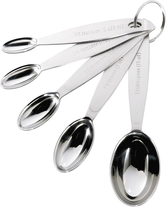 Cuisipro Stainless Steel Measuring Spoon Set Silver, Standard