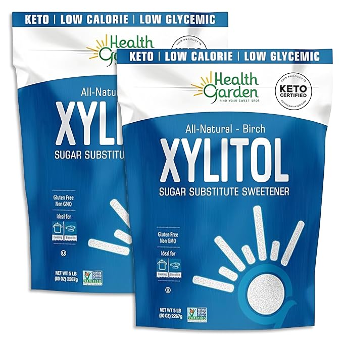 Health Garden Birch Xylitol Sweetener - Non GMO - Kosher - Made in the U.S.A. - Keto Friendly (5 lbs x 2)