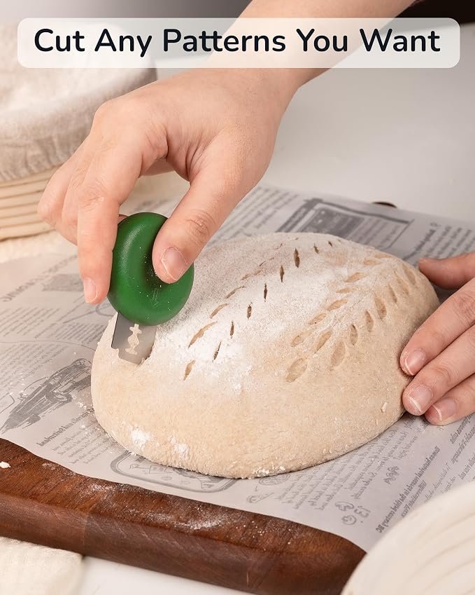 Sourdough Bread Lame Dough Scoring Tool, Safe Stable Precise for Sour Dough Scoring Substitute Dangerous Wooden UFO Bread Lame, Bread Knife for Homemade Bread Scorer, Bread Baking Supplies Accessories