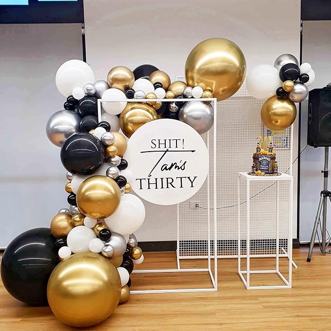 Voircoloria 90pack Metallic Gold Balloons Different Size 18/12/10/5 Inch Chrome Gold Balloon Garland Arch Kit for Wedding, New Year, Birthday, Graduation, Bridal Shower, Baby Shower Decorations