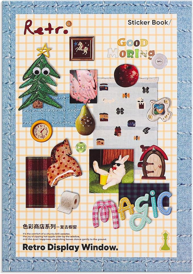 Girl's Korean Sticker Book, Food and Daily Life Theme - 1300+ Cute Dream Style Foodie Stickers, for DIY Scrapbooking Journaling Handbook Decoration Vintage
