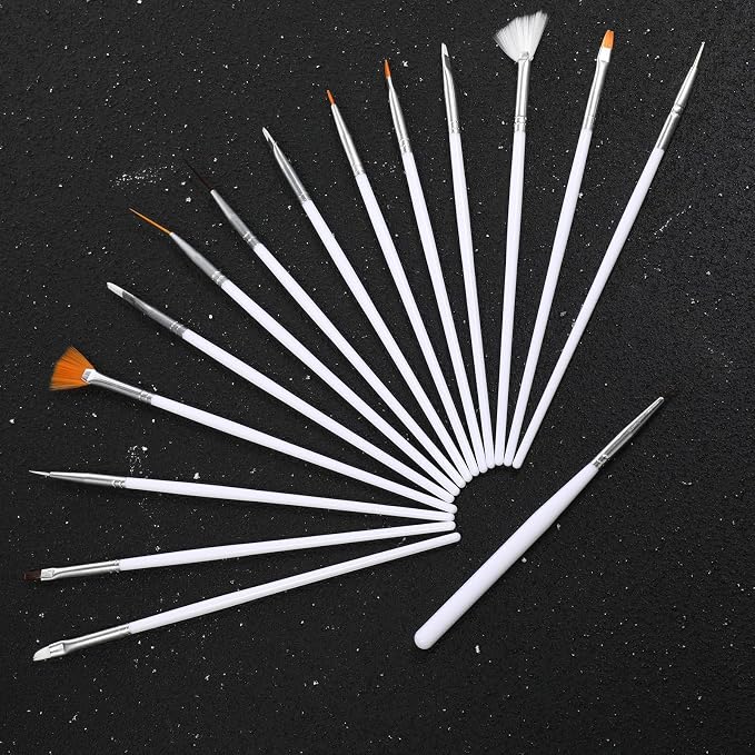 30 PCS Cookie Paint Brushes, Food Paint Brush Cake Decorating Brushes Cookie Decorating Brushes Food Safe Paint Brushes Kit Fondant Brush DIY Tool Set Icing Pastry Brush for Painting Baking, White
