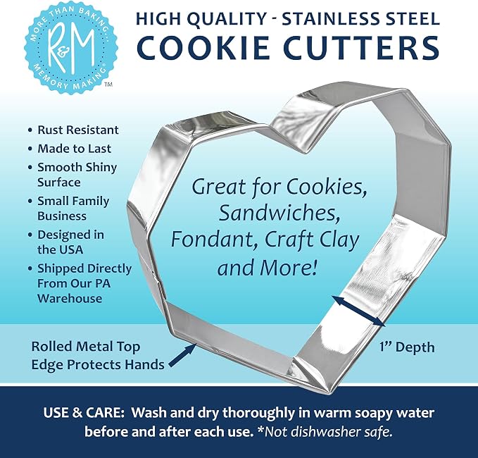 R&M International Stainless Steel 2-1/3" Round Biscuit Cutter with Handle, 1-Piece