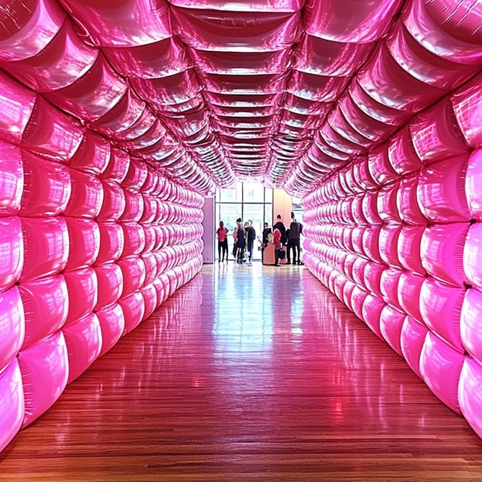 NISOCY 48PCS Hot Magenta Pink Square Foil Balloons Wall Backdrop Double Sided Metallic Pink Balloons Arch Kit for Anniversary Bachelorette Birthday Engagement Bridal Baby Shower Party Decorations