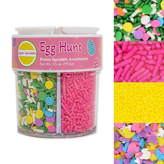 Mystic Sprinkles 4 Cell Sprinkle Assortments (Egg Hunt, Petite)