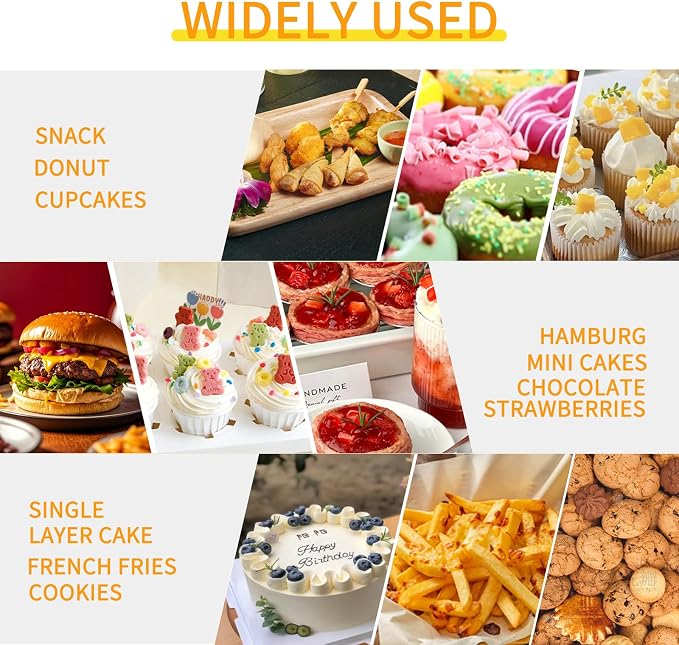 12pcs Cake Boxes with Cake Board, 14x10x4 Inches White Bakery Boxes with Large Window for Quarter Sheet Cakes, Donuts, Cupcakes, Pastry & Pies
