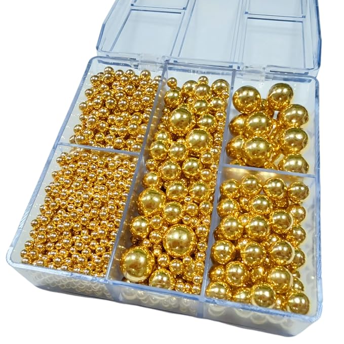 Sentovac Gold Nonpareils Pearls Mixing Cake Sprinkles Cake and Cupcake Topper Decorations Sprinkles for Decorating Party Supplies
