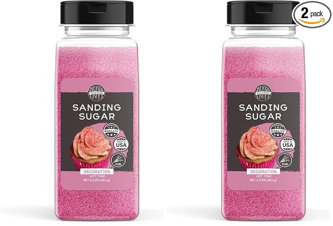 Birch & Meadow 1 lb Pink Sanding Sugar (Pack of 2)