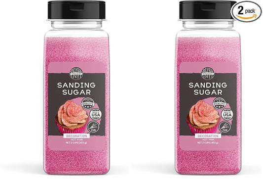 Birch & Meadow 1 lb Pink Sanding Sugar (Pack of 2)