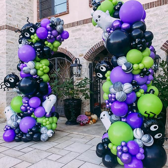 Voircoloria 130pcs Purple Balloons Different Sizes 18" 12" 10" 5" Party Latex Balloons for Birthday Baby Shower Halloween Wedding Valentine's Day Party Bachelorette Decorations