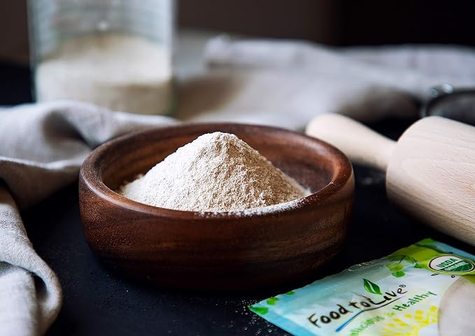 Food to Live Organic Dark Rye Flour, 1 Pound – Whole Grain, Non-GMO, Stone Ground, Kosher, Raw, Vegan, Bulk, Great for Baking Bread, Product of the USA