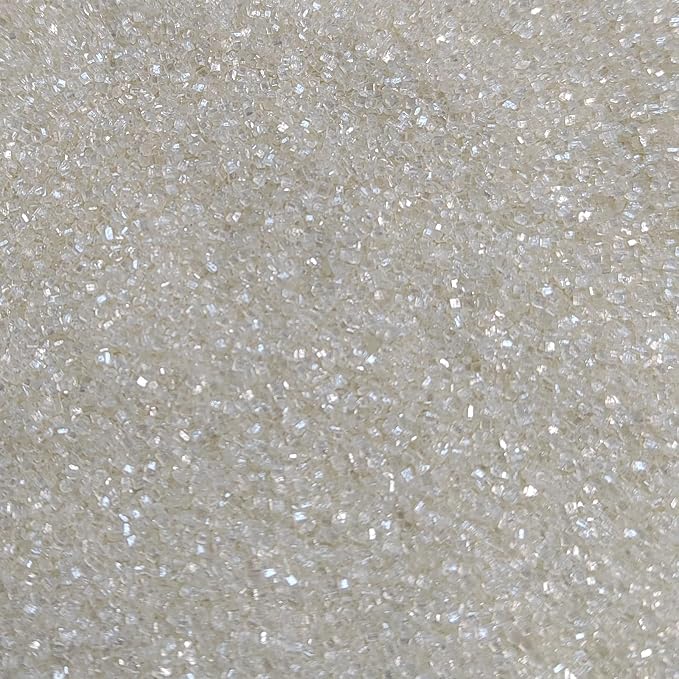White Sprinkles for Baking, White Sanding Sugar Crystals, 4.23 ounces Edible Sparkling Coarse Sugar Sprinkles for Cake Decorating, Cupcake Topper, Cookie Toppings, Wedding Birthday Christmas Supplies