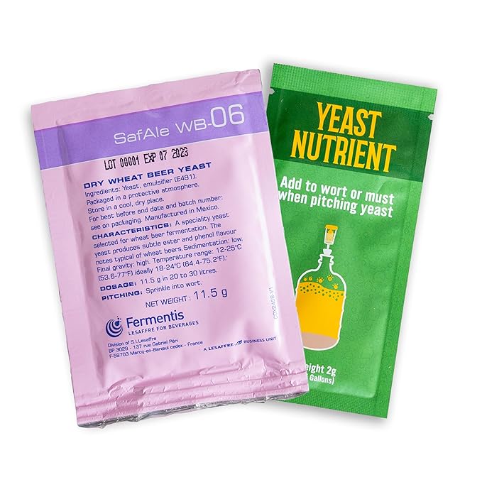 Craft A Brew - Safale WB-06 Dry Yeast - German Wheat Beer Dry Yeast - for Wheat Beers - Ingredients for Home Brewing - Beer Making Supplies - 1 Pack