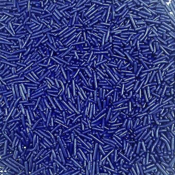 PhilaeEC Navy Blue Jimmies Sprinkle Edible Soft Jimmies Sprinkle for Cake Decoration Cupcake Topper Cookie Baking Decorations Halloween Christmas Valentine Supplies 2.75oz/78g