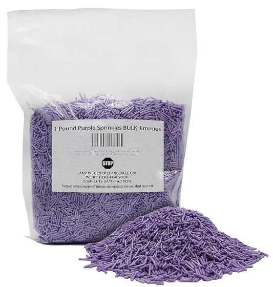 1 Pound Lavender Sprinkles BULK Jimmies - Edible Cake Cupcakes Dessert & Ice Cream Topping-Light Purple Candy