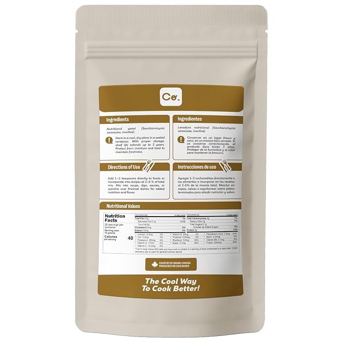 Coolinario Nutritional Yeast Flakes, Non Fortified (10 OZ) Vegan Seasoning | Roasted, Nutty Flavor, Rich in Protein, Fiber & Minerals, Ideal for Snacks, Sauces & Dressings, Gluten-Free, Unfortified